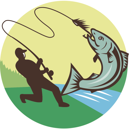 Autocollant Pêcheur