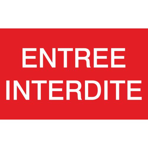 Autocollant Interdiction D'entrer