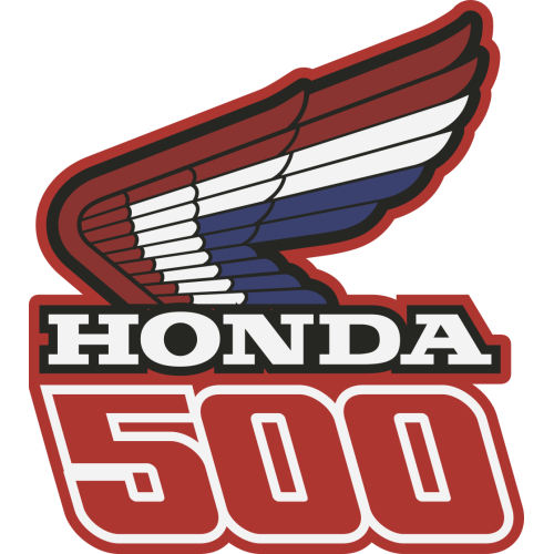Autocollant Honda Moto 500 Gauche