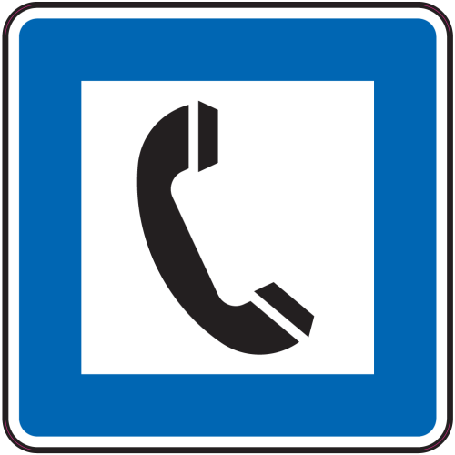 Autocollant Panneau Indication Poste D'appel