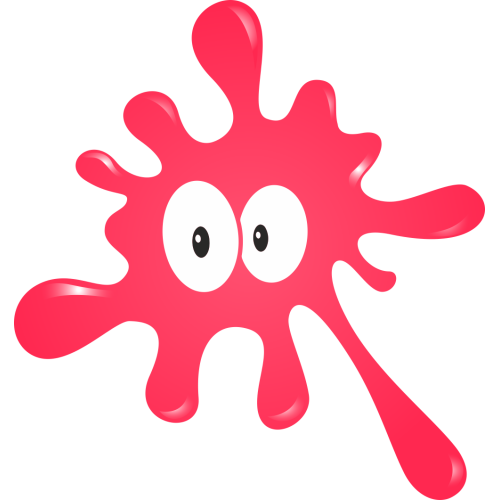 Autocollant Tâche Peinture Rose