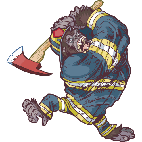 Autocollant Mascotte Gorille