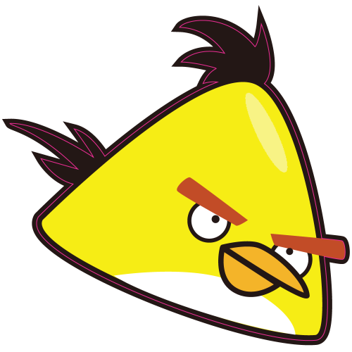 Autocollant Oiseau Jaune 1 Angry Birds