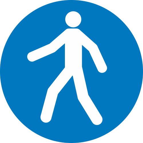 Autocollant Obligation Passage Piéton