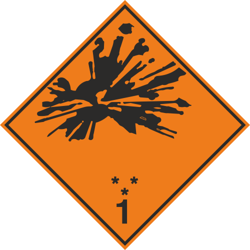 Autocollant Transport Explosif