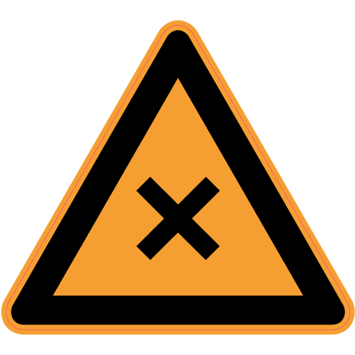 Autocollant Panneau Danger Produits Nocifs