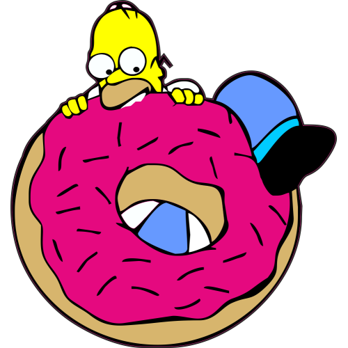 Autocollant Homer Donut's