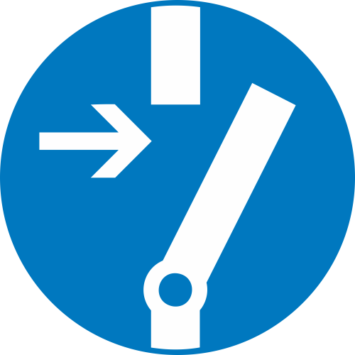 Autocollant Obligation Mettre En Marche Avt De Commencer