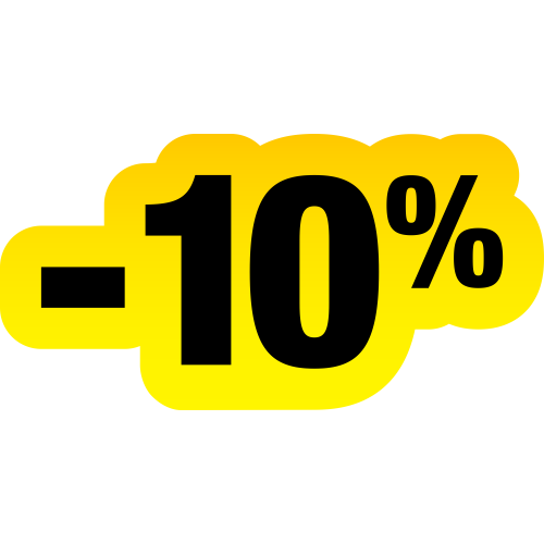 Autocollant Soldes Jaunes Et Noir -10%