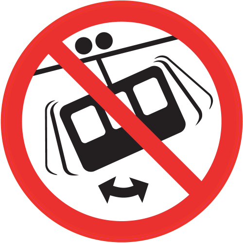 Autocollant Panneau Interdiction De Se Balancer