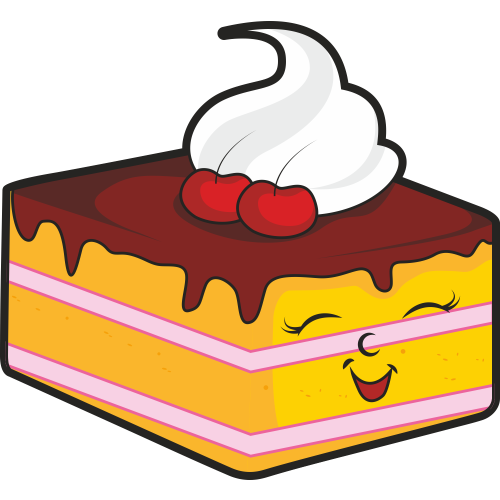 Autocollant Pâtisserie Gâteau Smiley