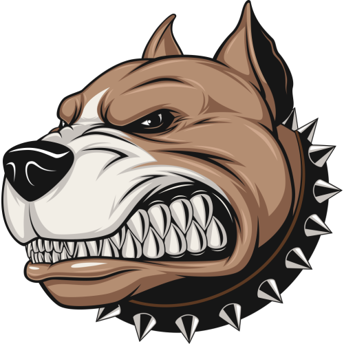 Autocollant  Chien Colère