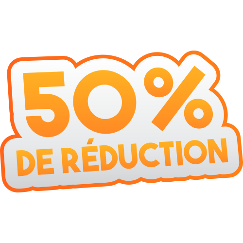 Autocollant Soldes 50% De Réduction