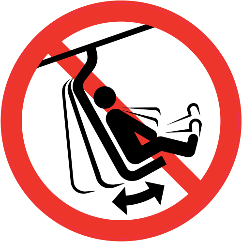 Autocollant Panneau Interdiction De Se Balancer