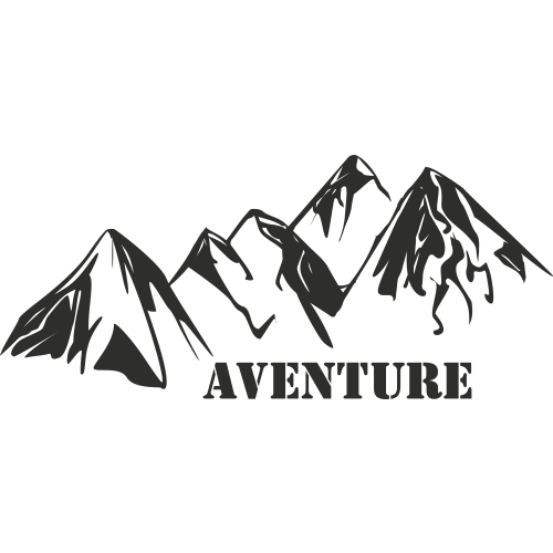 Sticker Montagne Aventure