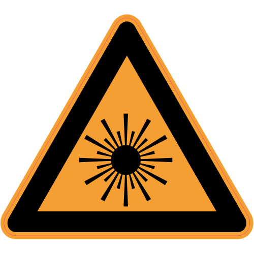 Autocollant Panneau Danger Rayonnement Laser