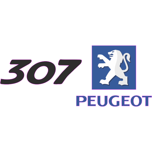 Autocollant Peugeot Logo 307 Gauche