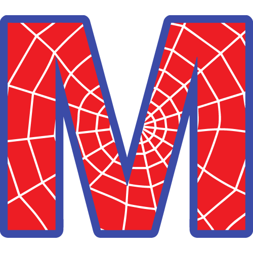 Sticker Lettrage Spider Man M
