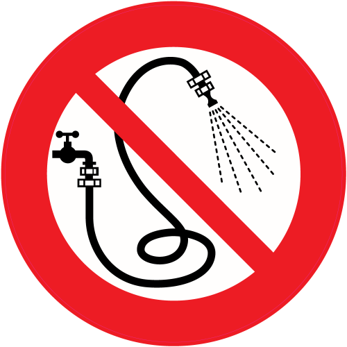 Autocollant Panneau Interdiction D'arroser