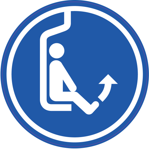 Autocollant Panneau Obligation Lever Jambes Télésiège