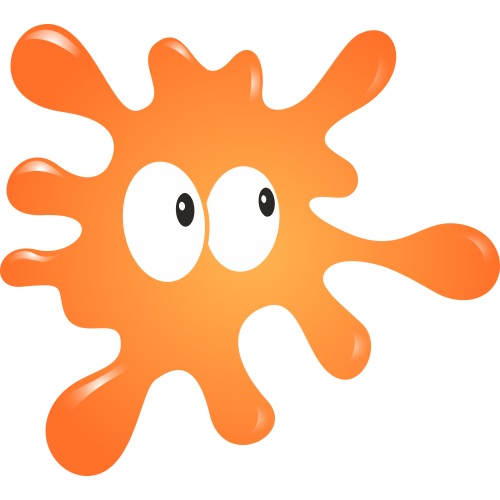 Autocollant Tâche Peinture Orange