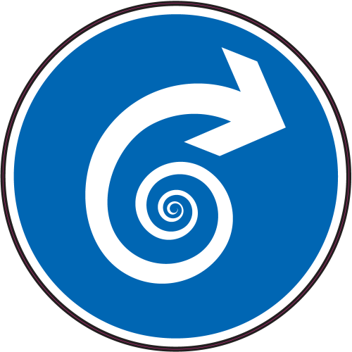 Autocollant Panneau Obligation Tourbillon