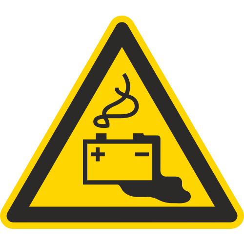 Autocollant Batteries Sources De Danger