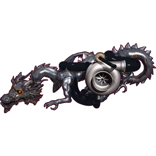 Autocollant Flaming 3d Dragon Turbo