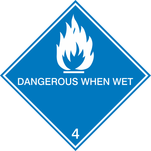 Autocollant Transport Maritime Danger Au Contact De L'eau