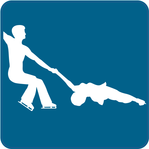 Autocollant Patinage Artistique Duo A