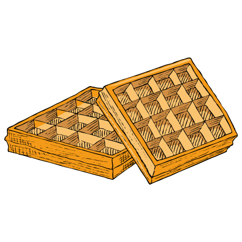 Autocollant Pâtisserie Gauffres