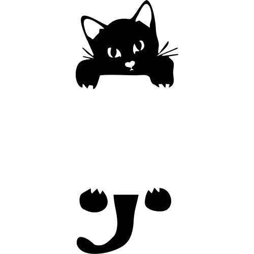 Sticker Petit Chat Suspendu Intérupteur