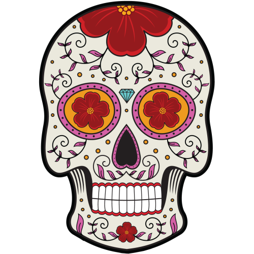 Autocollant Calavera - Tete De Mort Mexicaine