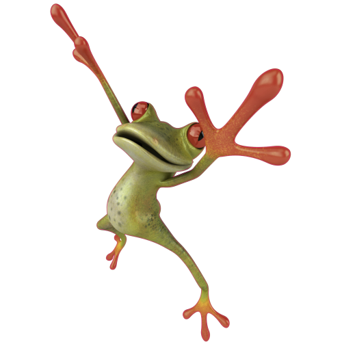 Autocollant Grenouille Hourra