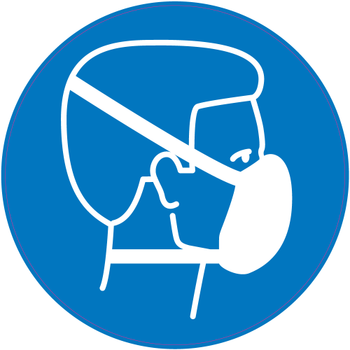 Autocollant Panneau Obligation Porter Masque Protection Respiratoire