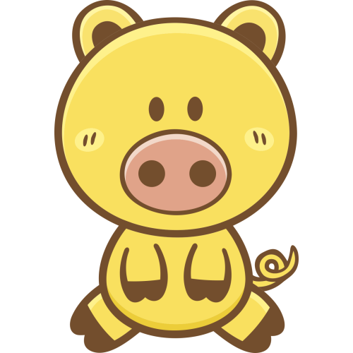 Autocollant Enfant Cochon