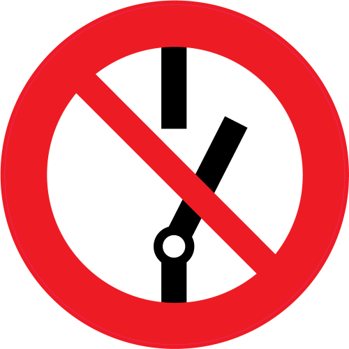 Autocollant Panneau Interdiction De Faire Fonctionner