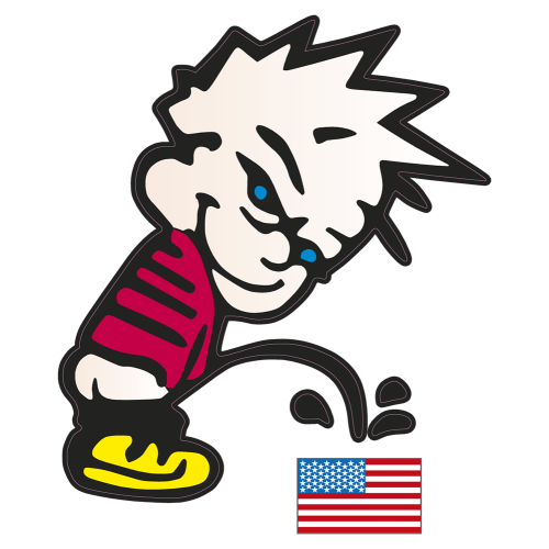Autocollant Pisse Boy Americain