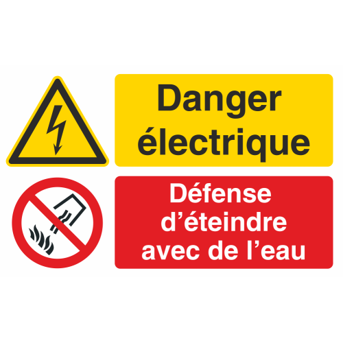 Autocollant Danger électrique