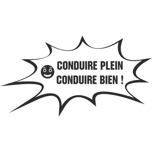 Sticker Humour Conduire Plein