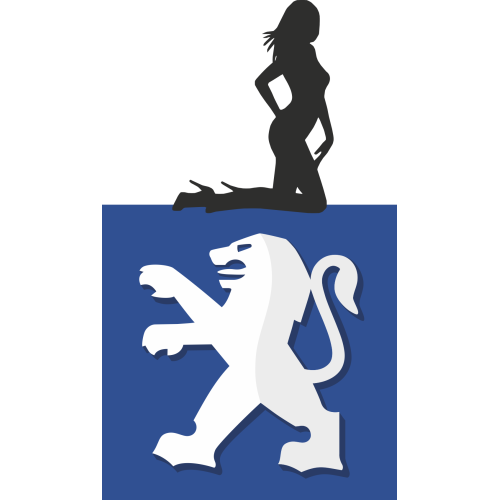 Autocollant Sexy Logo Peugeot