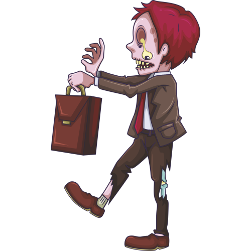 Autocollant Zombie Homme D'affaire