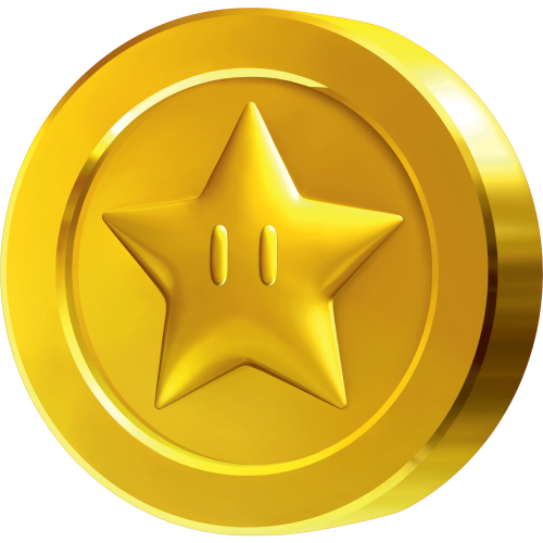 Autocollant Mario Piece Etoile