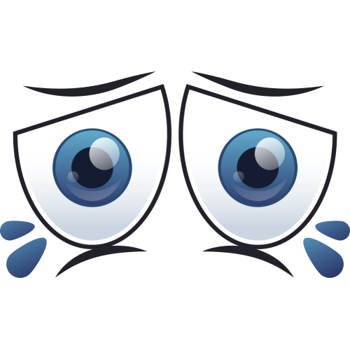 Autocollant Yeux Triste