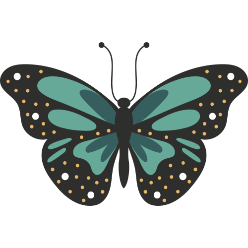 Autocollant Papillon Pois