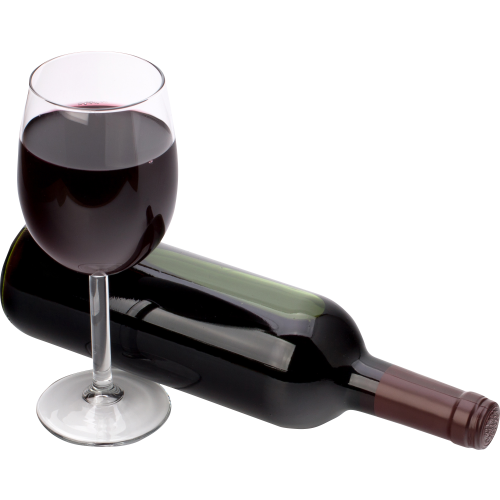 Autocollant Boisson Bouteille Verre Vin