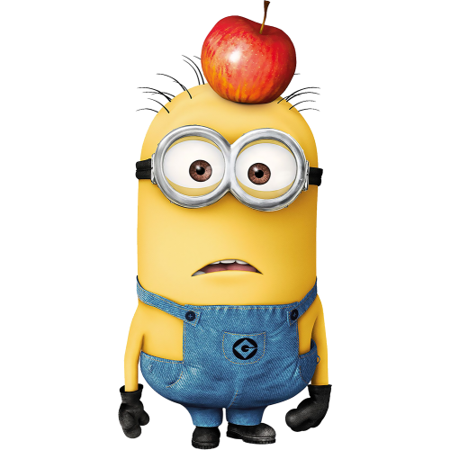 Autocollant Minions Pomme