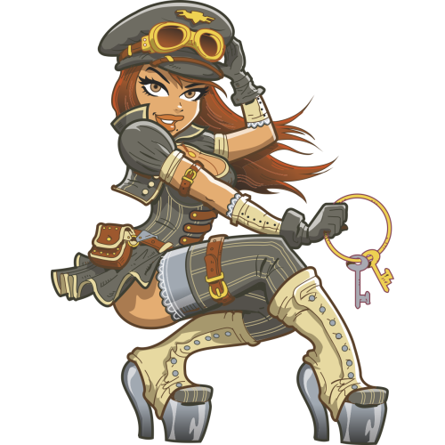 Autocollant Pin Up Sexy Militaire