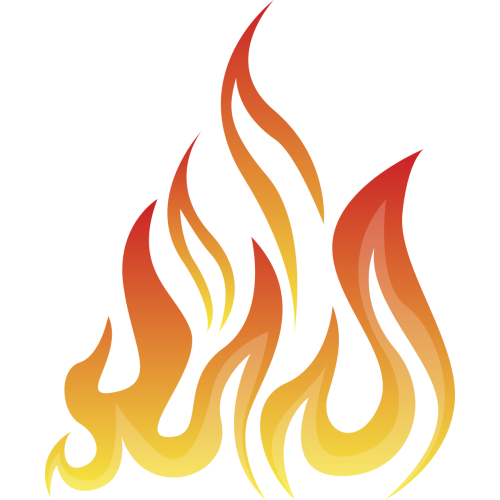 Autocollant Flamme orange 3