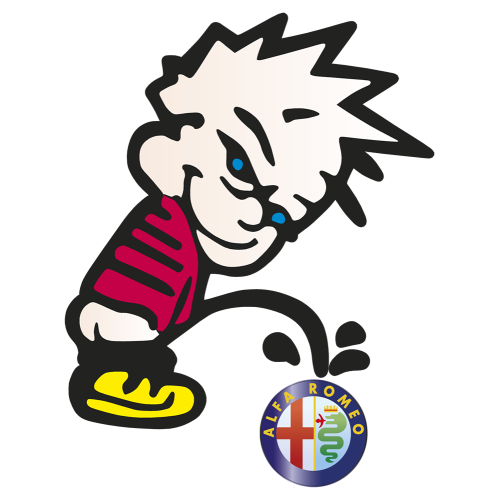 Autocollant Pisse Boy Alfa Romeo